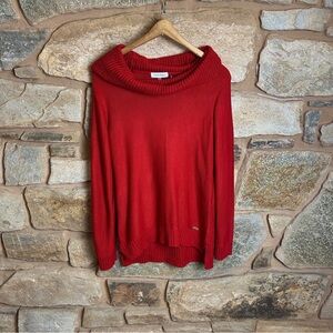 Calvin Klein Vibrant Red Turtleneck Sweater